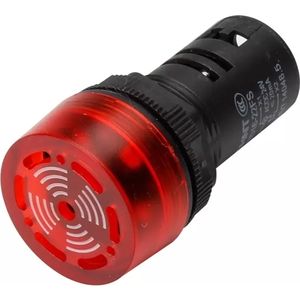 Сигнализатор звуковой ND16-22FS Φ22 мм красный LED АС110В (R)