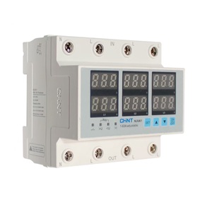 Реле контроля напряжения и тока NJVA1-63 3P+N 63А, нагрузка снизу