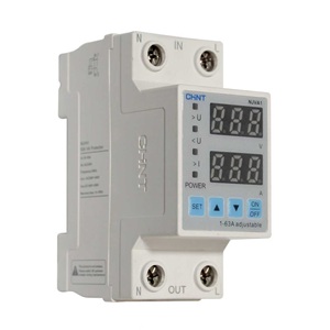 Реле контроля напряжения и тока NJVA1-63 1P+N 63А, нагрузка снизу